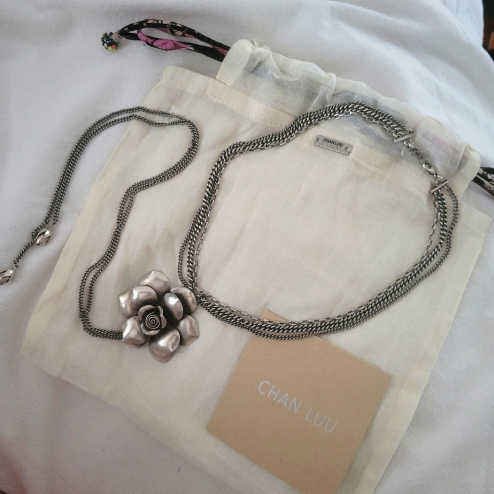 Chan Luu Silver Flower Necklace
